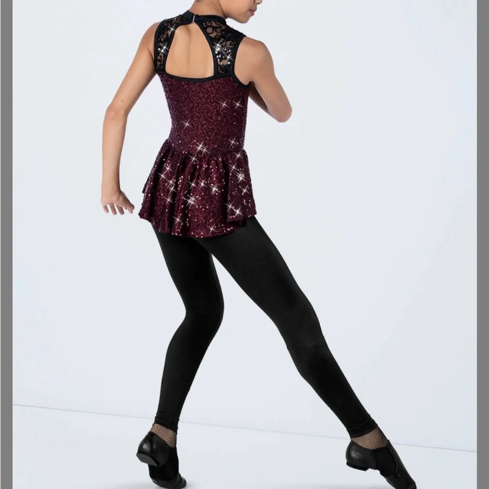 Weissman Dance Costume Jumpsuit Unitard Style 14175 Save Your Tears Medium Child